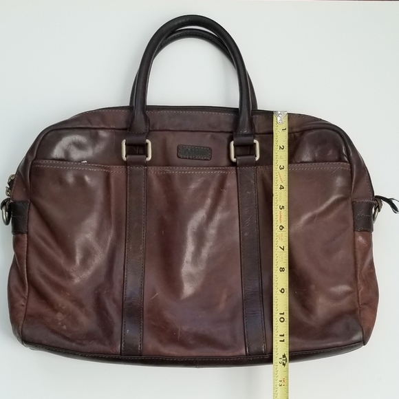 FOSSIL - Brown Leather Briefcase/Computer Bag - Picture 11 of 15